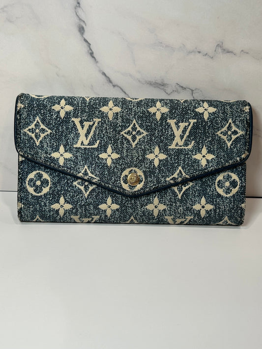 Louis Vuitton Sarah Denim Long Wallet