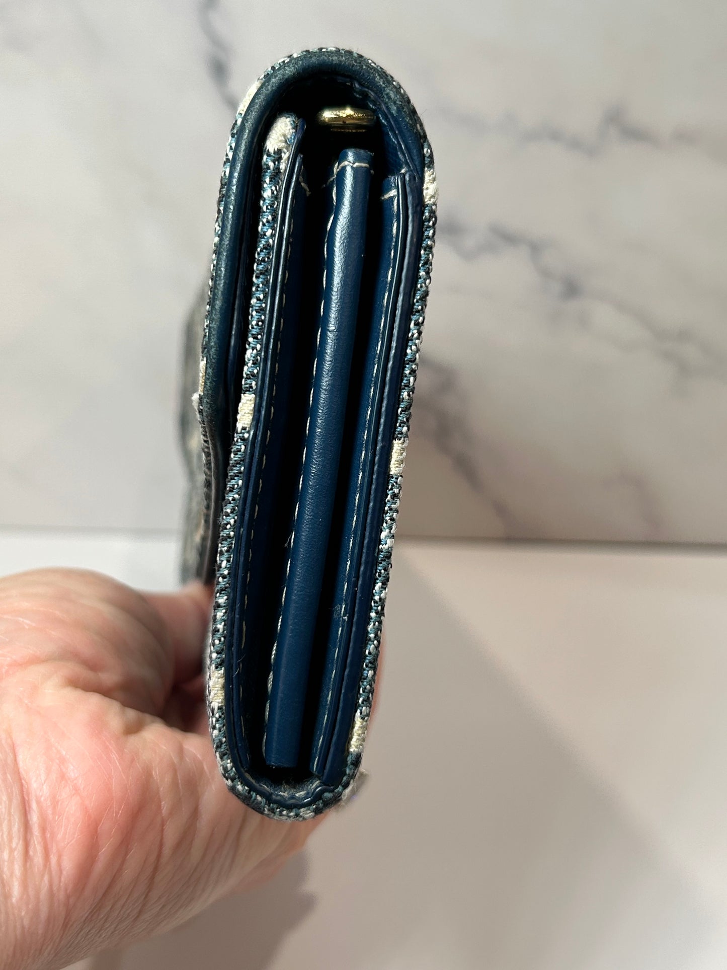 Louis Vuitton Sarah Denim Long Wallet