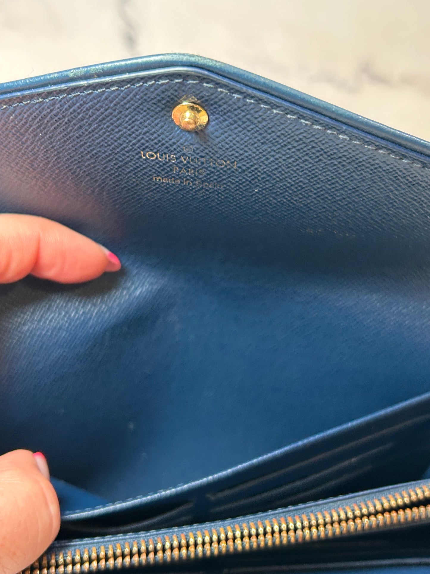 Louis Vuitton Sarah Denim Long Wallet