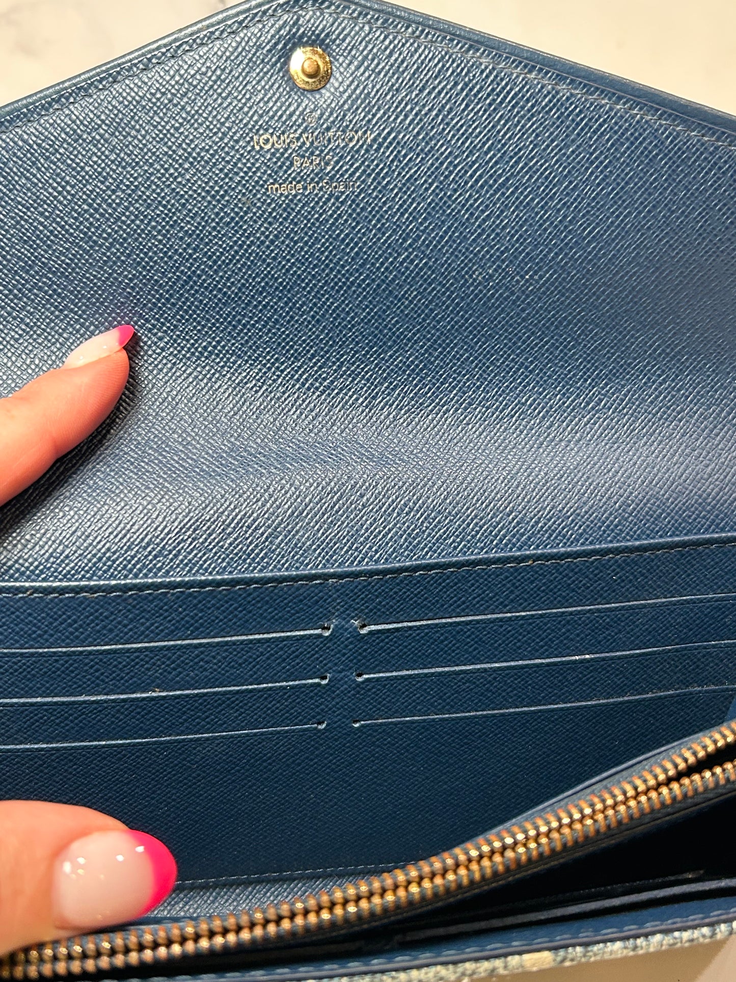 Louis Vuitton Sarah Denim Long Wallet