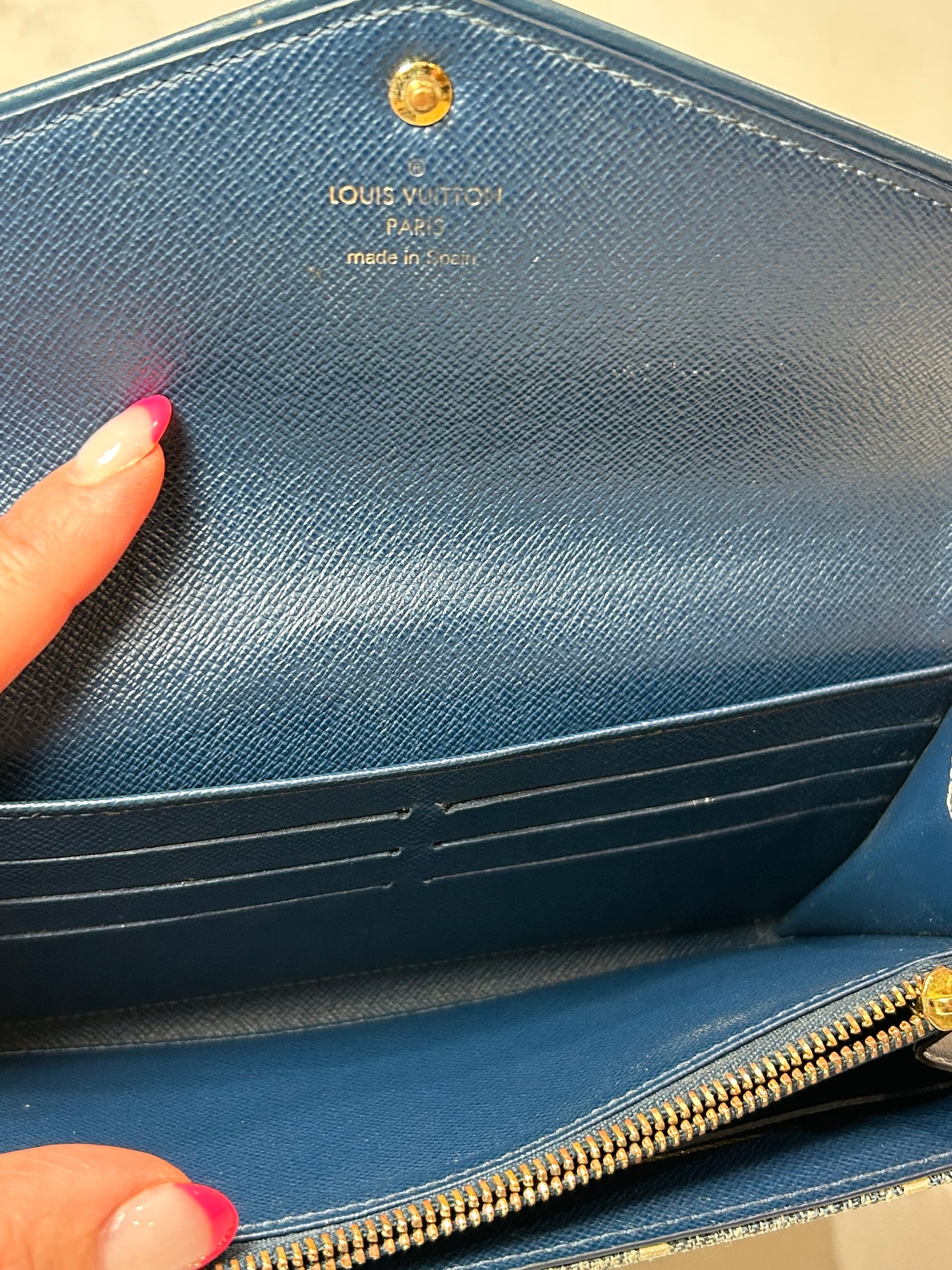Louis Vuitton Sarah Denim Long Wallet
