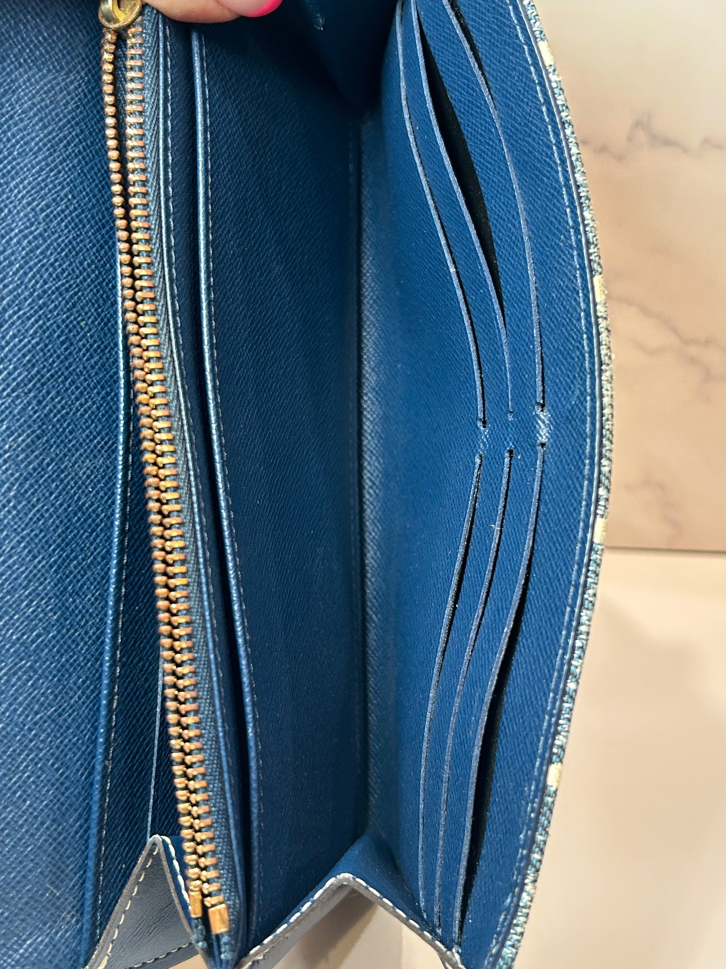 Louis Vuitton Sarah Denim Long Wallet