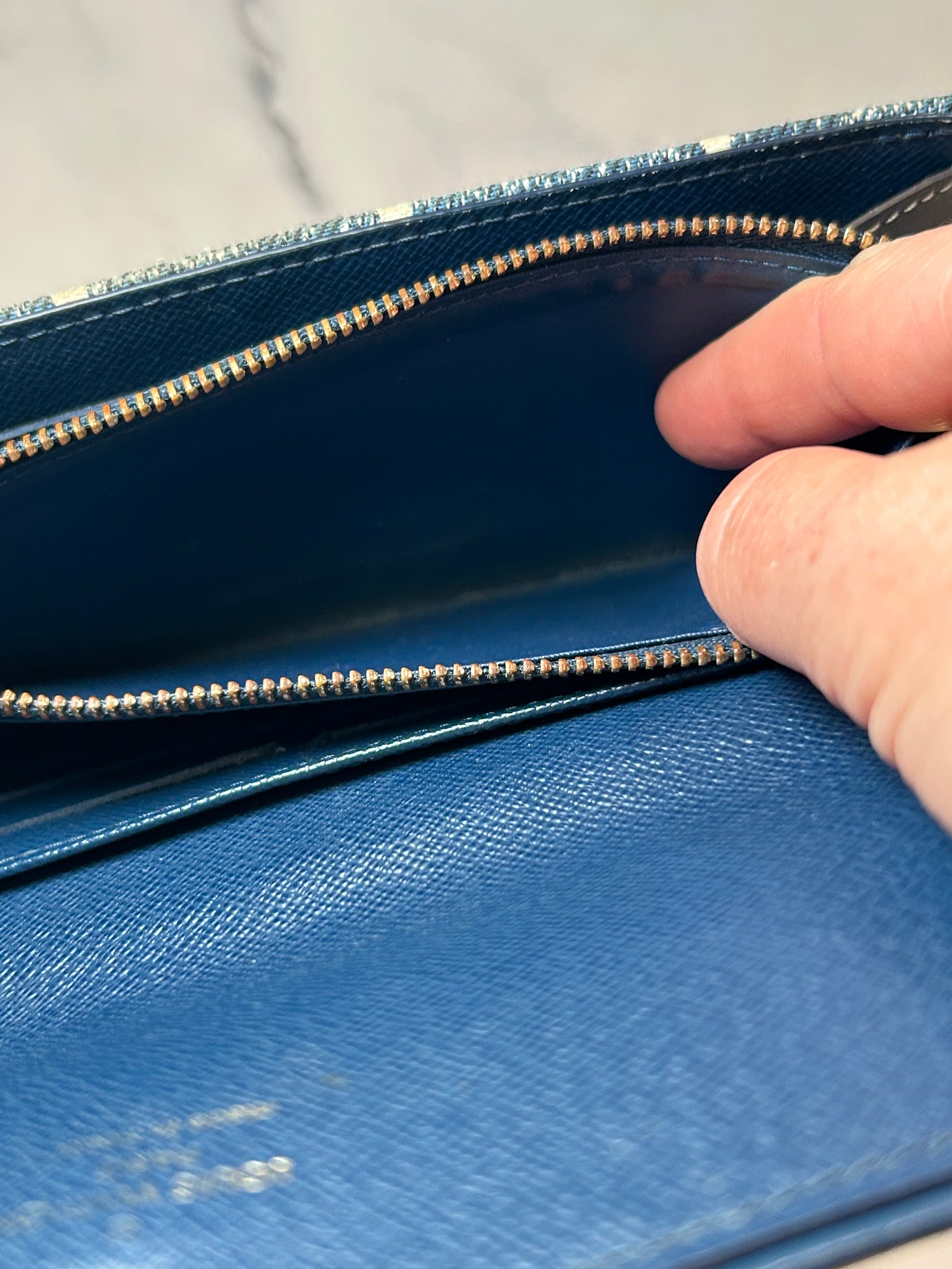 Louis Vuitton Sarah Denim Long Wallet