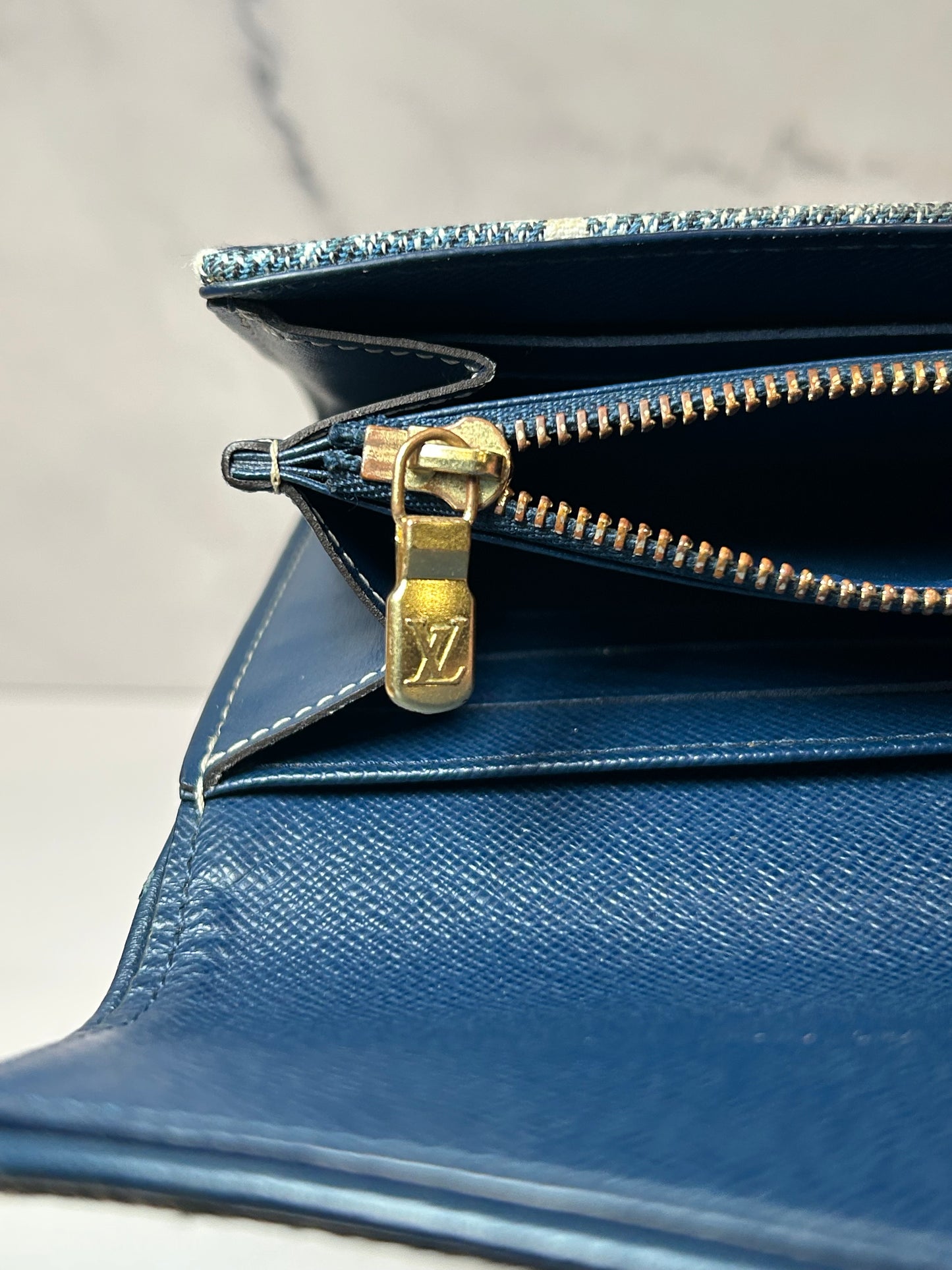 Louis Vuitton Sarah Denim Long Wallet