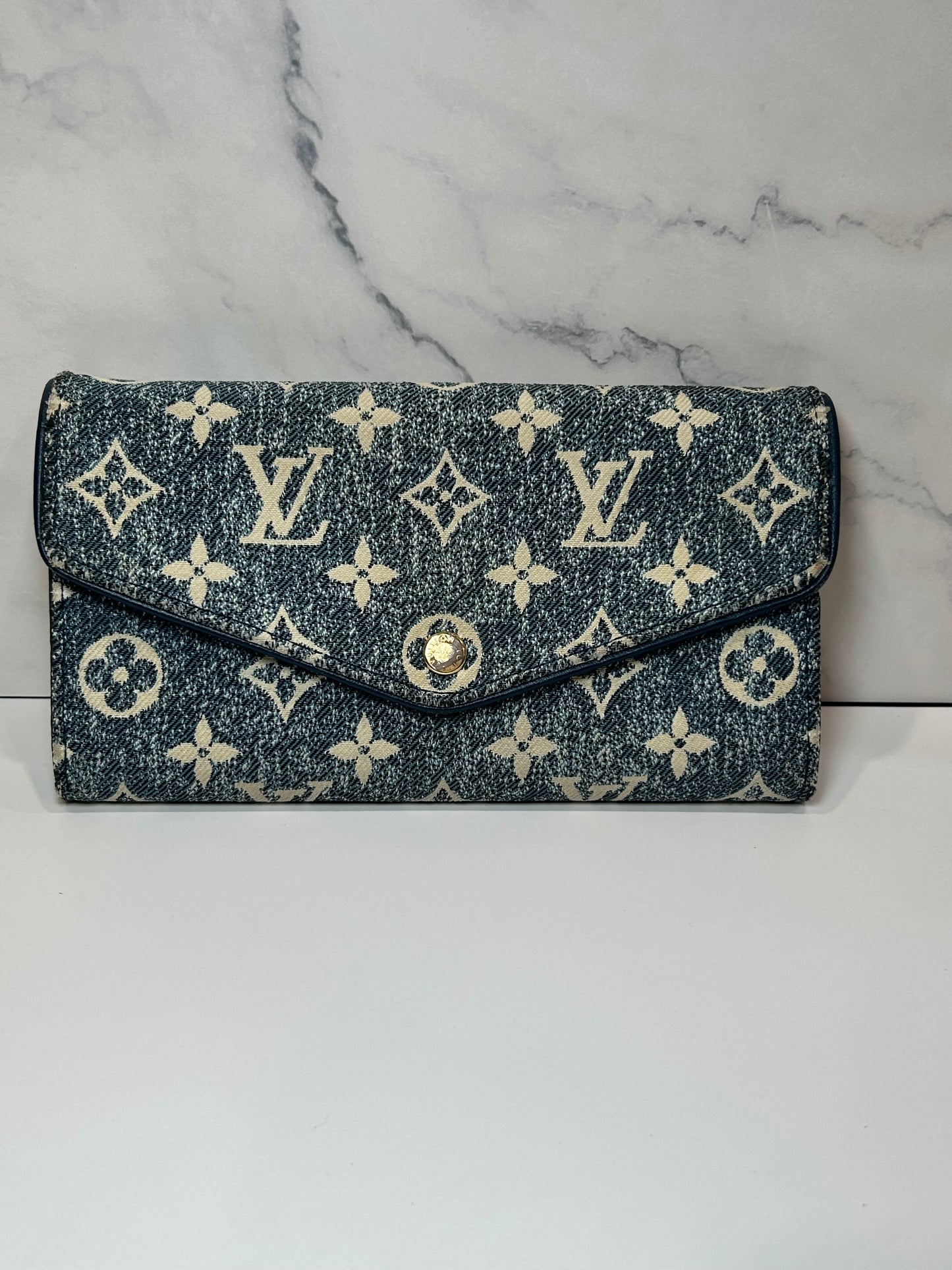 Louis Vuitton Sarah Denim Long Wallet